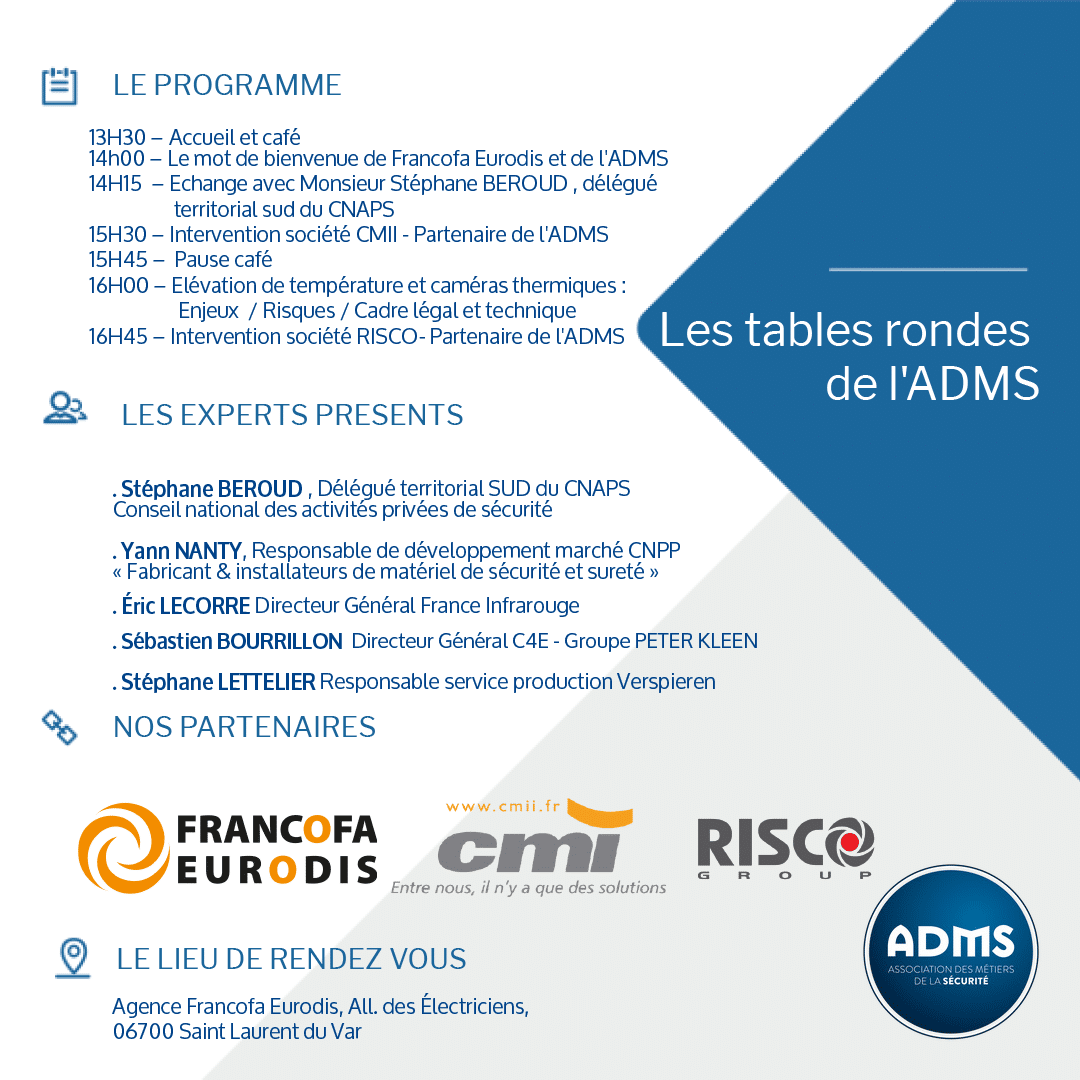 La table ronde de l'ADMS du 4 avril 2024 - CMI